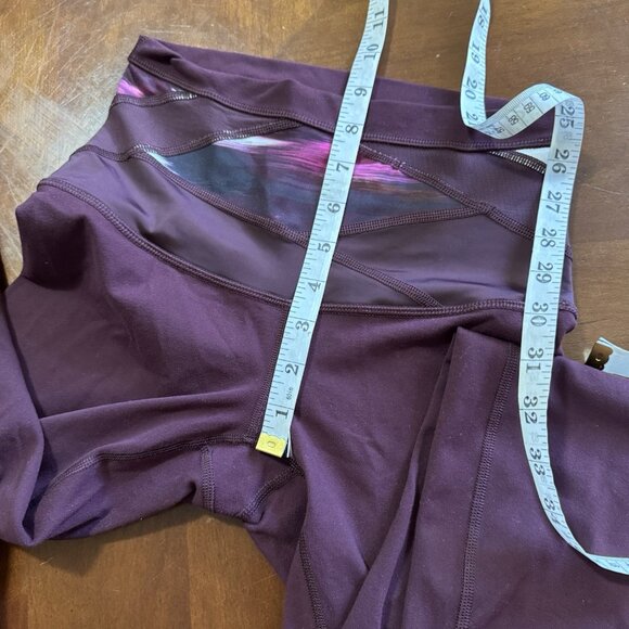 Lululemon Burgundy Reversible High Rise Pant Leggings Size 4 Women’s - Picture 6 of 14